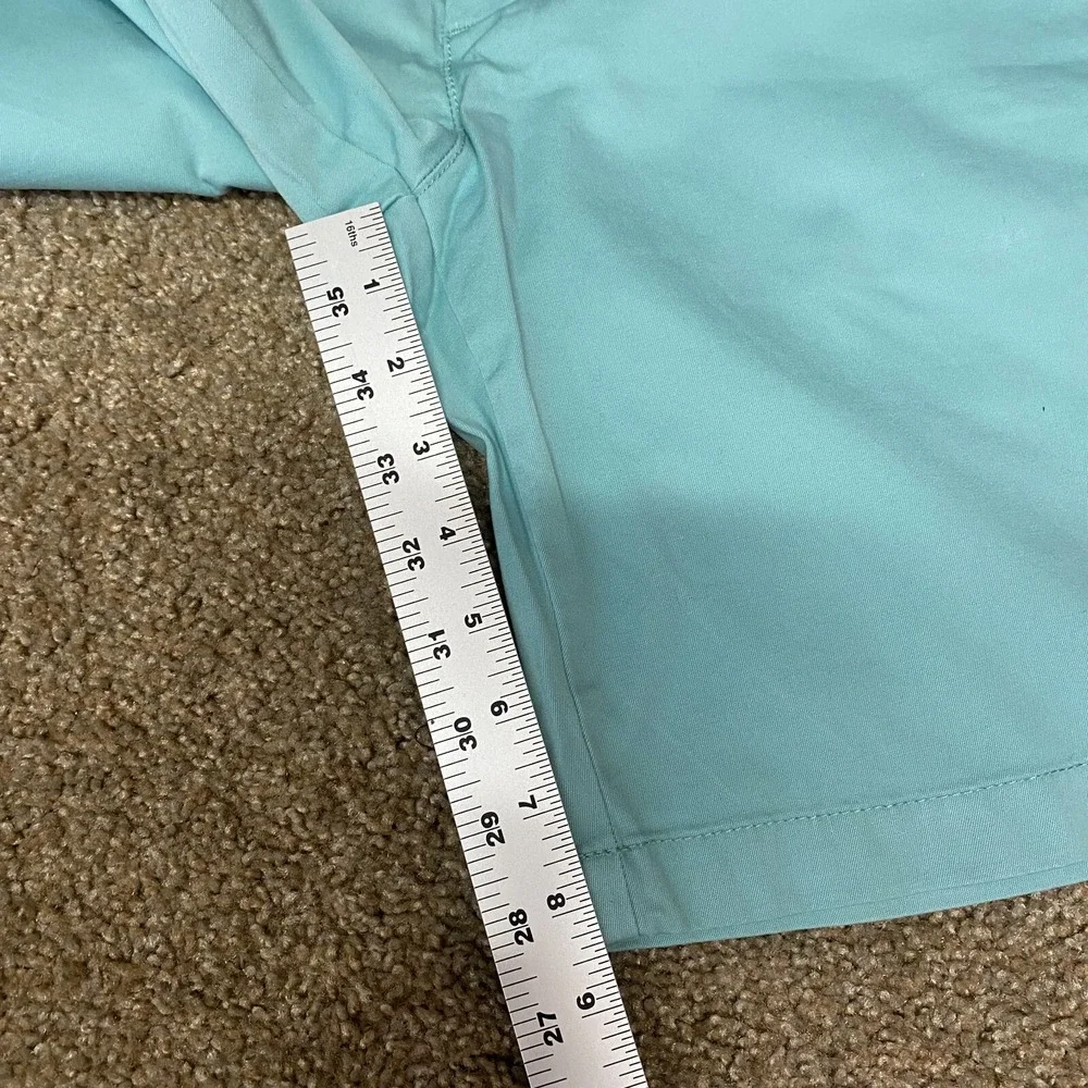 Vineyard Vines Breaker Shorts Mens 35 Mint Green Cotton Stretch Mid Rise Chino